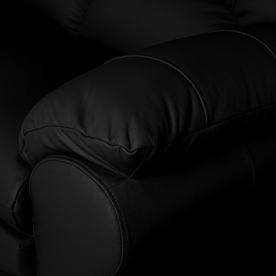 Modoform Canapé convertible Torsby - Cuir véritable Noir 11 Modoform Canapé convertible Torsby - Cuir véritable Noir – Image 11