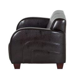 Maison Belfort Canapé La Habana (3 places) - Cuir synthétique Bycast marron foncé -Canapés Soldes Magasin sofa 3 sitzer milano kunstleder braun 252006