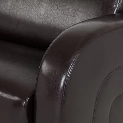 Maison Belfort Canapé La Habana (3 places) - Cuir synthétique Bycast marron foncé -Canapés Soldes Magasin sofa 3 sitzer milano kunstleder braun 252011