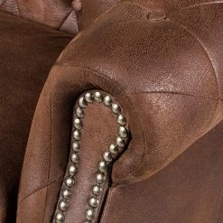 Ars manufacti Canapé Benavente (3 places) - Aspect vieux cuir marron -Canapés Soldes Magasin sofa benavente 3 sitzer antiklederlook braun 405733