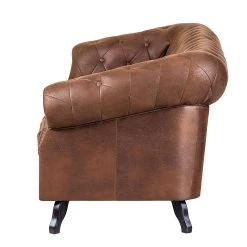 Ars manufacti Canapé Benavente (3 places) - Aspect vieux cuir marron -Canapés Soldes Magasin sofa benavente 3 sitzer antiklederlook braun 405750