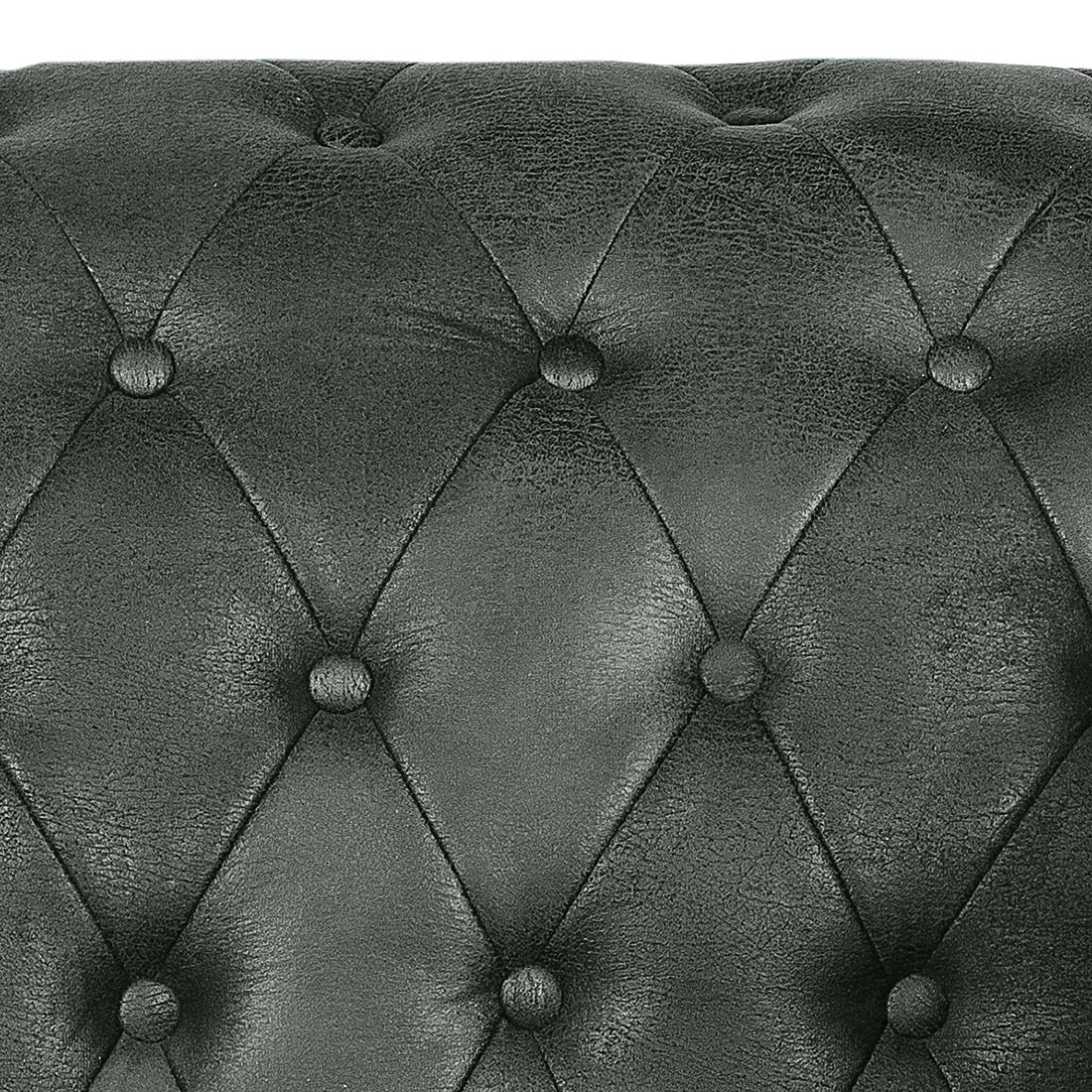 Ars manufacti Canapé Benavente (3 places) - Aspect cuir vieilli anthracite 5 Ars manufacti Canapé Benavente (3 places) - Aspect cuir vieilli anthracite – Image 5