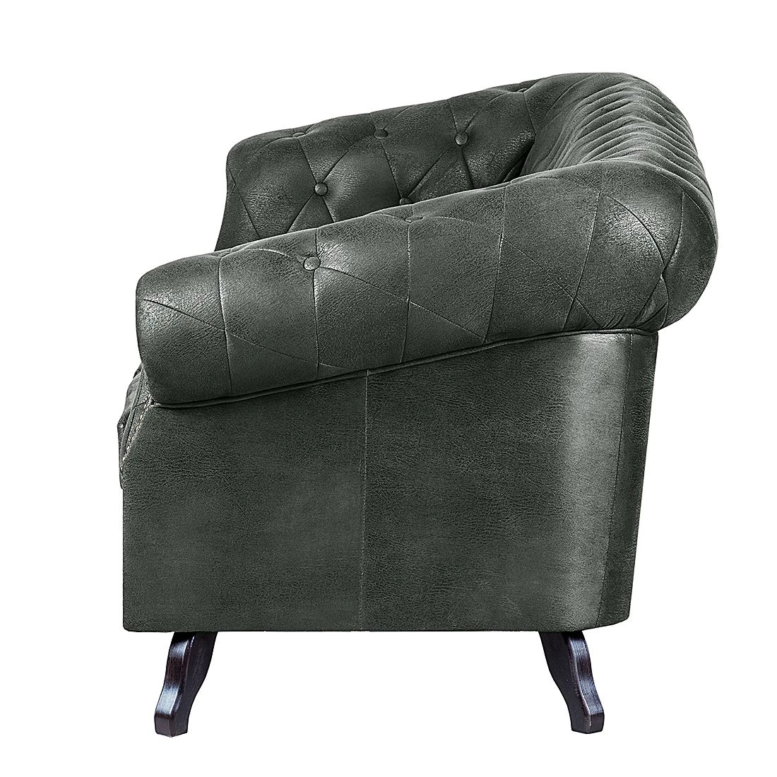 Ars manufacti Canapé Benavente (3 places) - Aspect cuir vieilli anthracite 3 Ars manufacti Canapé Benavente (3 places) - Aspect cuir vieilli anthracite – Image 3