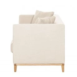 Jack & Alice Canapé Blomma (3 places) - Tissu beige - Structure : couleur chêne -Canapés Soldes Magasin sofa blomma 3 sitzer webstoff beige gestell eichefarbig 4833248