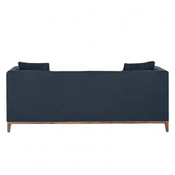 Jack & Alice Canapé Blomma (3 places) - Tissu bleu foncé - Structure : couleur noisette -Canapés Soldes Magasin sofa blomma 3 sitzer webstoff dunkelblau gestell nussbaumfarbig 4833092