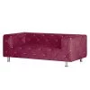 Home Design Canapé Carlotta (2 places) - Microfibre bordeaux