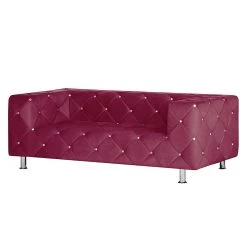 Home Design Canapé Carlotta (2 places) - Microfibre bordeaux