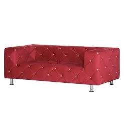 Home Design Canapé Carlotta (2 places) - Microfibre rouge
