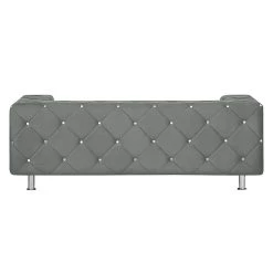 Home Design Canapé Carlotta (2 places) - Microfibre gris acier -Canapés Soldes Magasin sofa carlotta 2 sitzer microfaser stahlgrau 437694