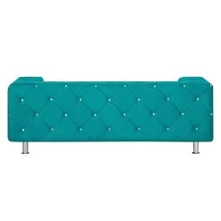 Home Design Canapé Carlotta (2 places) - Microfibre turquoise -Canapés Soldes Magasin sofa carlotta 2 sitzer microfaser tuerkis 437663