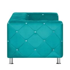 Home Design Canapé Carlotta (2 places) - Microfibre turquoise -Canapés Soldes Magasin sofa carlotta 2 sitzer microfaser tuerkis 437664