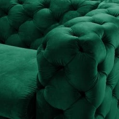 Jack & Alice Canapé Leominster II (2 places) - Velours Jila: Vert foncé -Canapés Soldes Magasin sofa cayley 2 sitzer samt 5149768