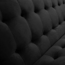 Jack & Alice Canapé Charm I (3 places) - Noir -Canapés Soldes Magasin sofa charm i 3 sitzer microfaser schwarz 4692164