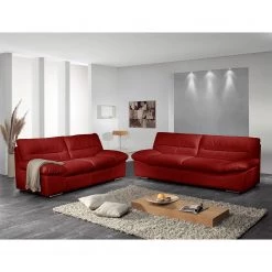 Cotta Canapé Doug (2 places) - Rouge -Canapés Soldes Magasin sofa doug 2 sitzer echtleder rot 4385592