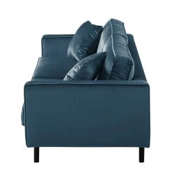 Eva Padberg Collection Canapé Edina (3 places) - Bleu foncé -Canapés Soldes Magasin sofa edina 3 sitzer samt dunkelblau 4707668