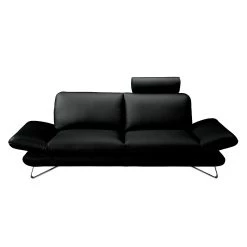 Fredriks Canapé Enzo (3 places) - Appui-tête réglable -Canapés Soldes Magasin sofa enzo 3 sitzer echtleder schwarz mit 1 kopfstuetze 3700041