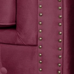 Jack & Alice Canapé Esplanada (3 places) - Rouge Bordeaux -Canapés Soldes Magasin sofa esplanada 3 sitzer microfaser weinrot 4504656