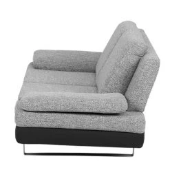 Loftscape Canapé Felipa (2 places) - Tissu noir / structuré gris -Canapés Soldes Magasin sofa felipa 2 sitzer webstoff schwarz strukturstoff grau 683942