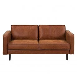 Ars manufacti Canapé 2 places FORT DODGE - Aspect cuir vieilli - Microfibre Yaka: Cognac -Canapés Soldes Magasin sofa fort dodge 2 sitzer antiklederlook cognac 4669852