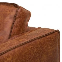 Ars manufacti Canapé 2 places FORT DODGE - Aspect cuir vieilli - Microfibre Yaka: Cognac -Canapés Soldes Magasin sofa fort dodge 2 sitzer antiklederlook cognac 4669876