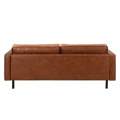 Ars manufacti Canapé 3 places FORT DODGE - Aspect cuir vieilli - Microfibre Yaka: Cognac -Canapés Soldes Magasin sofa fort dodge 3 sitzer antiklederlook cognac 4669736