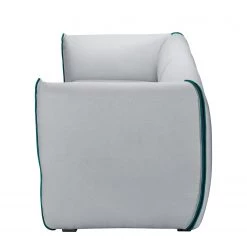 Fredriks Canapé Grady II (3 places) - Tissu - Gris clair / Turquoise -Canapés Soldes Magasin sofa grady webstoff ii 3 sitzer hellgrau tuerkis 4770172