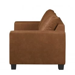Loftscape Canapé Greenwood (2 places) - Aspect cuir vieilli - Microfibre Priya: Cognac -Canapés Soldes Magasin sofa greenwood 2 sitzer antiklederlook cognac 4493844