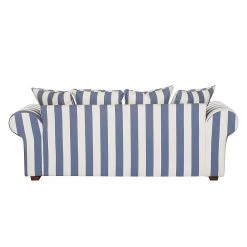 Maison Belfort Canapé Colmar (3 places) - Bleu -Canapés Soldes Magasin sofa livia 3 sitzer webstoff blau gestreift 309025