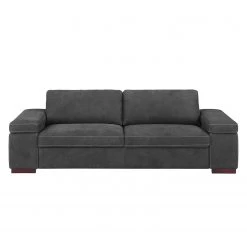 Ars Natura Canapé Maine (3 places) - Gris foncé -Canapés Soldes Magasin sofa maine 3 sitzer echtleder dunkelgrau 4479932