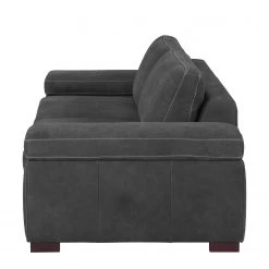 Ars Natura Canapé Maine (3 places) - Gris foncé -Canapés Soldes Magasin sofa maine 3 sitzer echtleder dunkelgrau 4479936