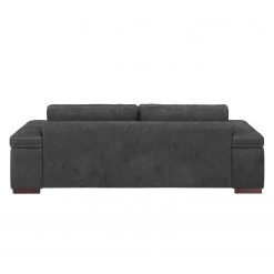 Ars Natura Canapé Maine (3 places) - Gris foncé -Canapés Soldes Magasin sofa maine 3 sitzer echtleder dunkelgrau 4479940