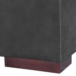 Ars Natura Canapé Maine (3 places) - Gris foncé -Canapés Soldes Magasin sofa maine 3 sitzer echtleder dunkelgrau 4479960