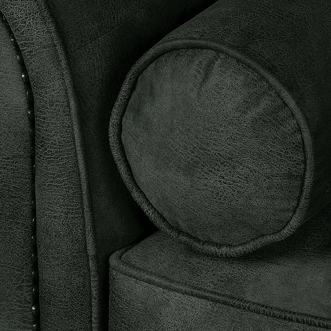 Ars manufacti Canapé Mallow (2 places) - Aspect cuir vieilli anthracite 12 Ars manufacti Canapé Mallow (2 places) - Aspect cuir vieilli anthracite – Image 12