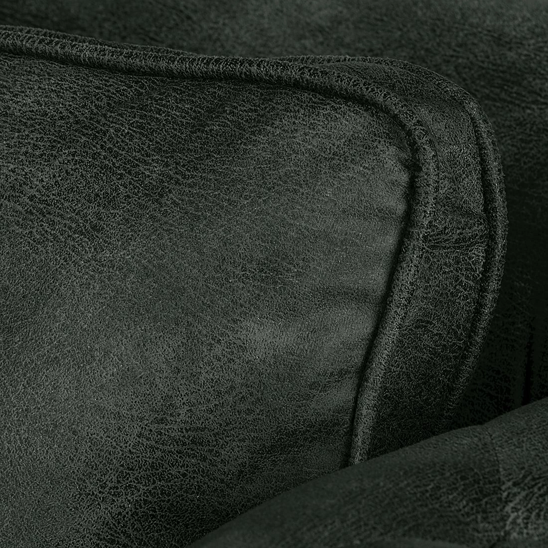 Ars manufacti Canapé Mallow (2 places) - Aspect cuir vieilli anthracite 6 Ars manufacti Canapé Mallow (2 places) - Aspect cuir vieilli anthracite – Image 6