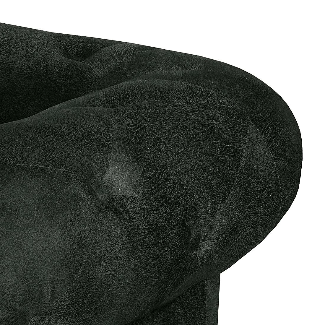 Ars manufacti Canapé Mallow (2 places) - Aspect cuir vieilli anthracite 5 Ars manufacti Canapé Mallow (2 places) - Aspect cuir vieilli anthracite – Image 5