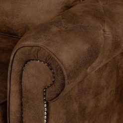 Ars manufacti Canapé Mallow (2 places) - Aspect cuir vieilli marron -Canapés Soldes Magasin sofa mallow 2 sitzer antiklederoptik braun 436276