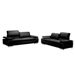 Fredriks Canapé Masca (3 places) - Imitation cuir noir 13 Fredriks Canapé Masca (3 places) - Imitation cuir noir -Canapés Soldes Magasin sofa masca 3 sitzer kunstleder schwarz 513247