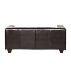 Maison Belfort Canapé Nespolo (2 places) - Cuir synthétique marron foncé -Canapés Soldes Magasin sofa nespolo 2 sitzer bycast echtleder dunkelbraun 254146