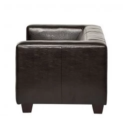 Maison Belfort Canapé Nespolo (2 places) - Cuir synthétique marron foncé -Canapés Soldes Magasin sofa nespolo 2 sitzer echtleder dunkelbraun 1331120