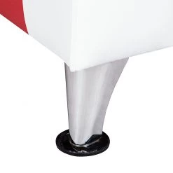 Studio Monroe Canapé Nixa (2 places) - Cuir synthétique - Rouge / Blanc -Canapés Soldes Magasin sofa nixa 2 sitzer kunstleder rot weiss 399367