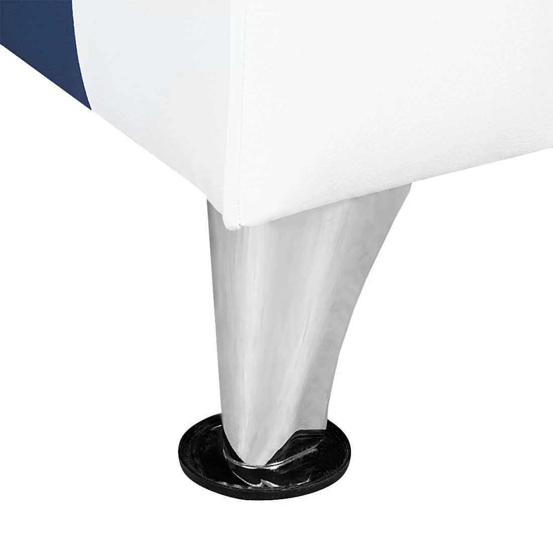 Studio Monroe Canapé Nixa (2 places) - Cuir synthétique - Blanc / Bleu foncé 11 Studio Monroe Canapé Nixa (2 places) - Cuir synthétique - Blanc / Bleu foncé – Image 11