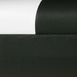 Studio Monroe Canapé Nixa (3 places) - Cuir synthétique - Blanc / Noir -Canapés Soldes Magasin sofa nixa 3 sitzer kunstleder weiss schwarz 435884