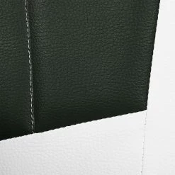 Studio Monroe Canapé Nixa (3 places) - Cuir synthétique - Blanc / Noir -Canapés Soldes Magasin sofa nixa 3 sitzer kunstleder weiss schwarz 435886