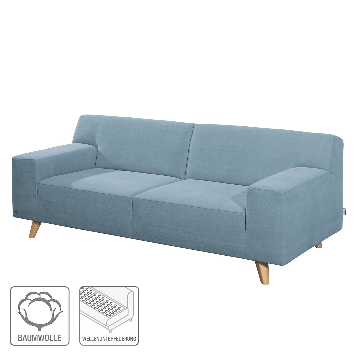 Tom Tailor Canapé Nordic Pure (2 places) - Tissu TUS : 6 sky blue 2 Tom Tailor Canapé Nordic Pure (2 places) - Tissu TUS : 6 sky blue – Image 2