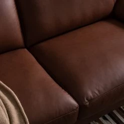 Ars manufacti Canapé Parlin (3 places) - Mocca -Canapés Soldes Magasin sofa parlin 3 sitzer echtleder mokka 5092576