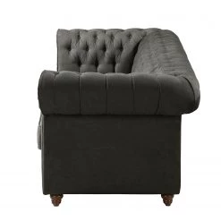 Maison Belfort Canapé Pintano (3 places) - Gris foncé -Canapés Soldes Magasin sofa pintano 3 sitzer antiklederoptik dunkelgrau 4895508