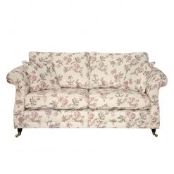 Maison Belfort Canapé Rosehearty (3 places) - Tissu - Crème / Rose -Canapés Soldes Magasin sofa rosehearty 3 sitzer webstoff creme rose 4191028 1