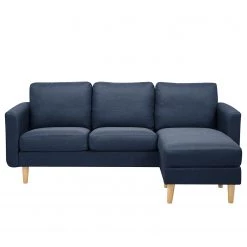 Mørteens Canapé Saluda (3 places avec repose-pied - Tissé à plat - Bleu foncé -Canapés Soldes Magasin sofa saluda 3 sitzer mit hocker flachgewebe dunkelblau 4723268