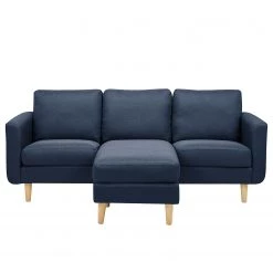 Mørteens Canapé Saluda (3 places avec repose-pied - Tissé à plat - Bleu foncé -Canapés Soldes Magasin sofa saluda 3 sitzer mit hocker flachgewebe dunkelblau 4723272