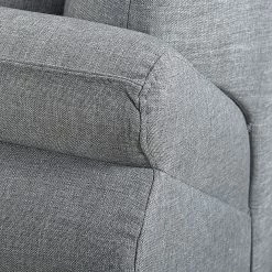 Loftscape Canapé Sharon (3 places) - Gris - Appui-tête réglable -Canapés Soldes Magasin sofa sharon 3 sitzer webstoff grau 411525